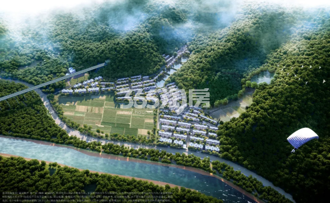 溪涧雅庐鸟瞰效果图