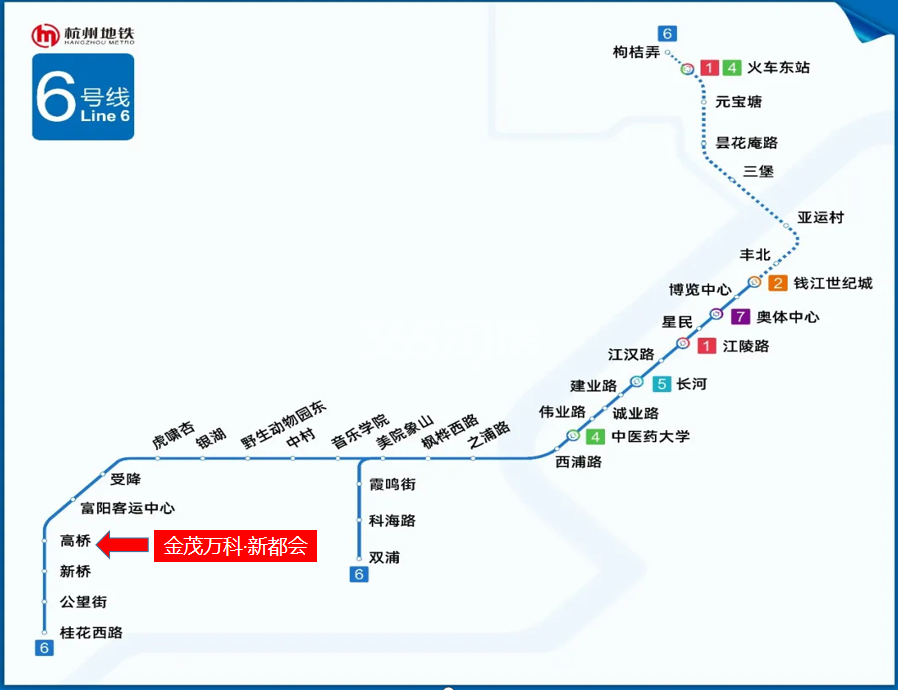 金茂万科新都会地铁交通图