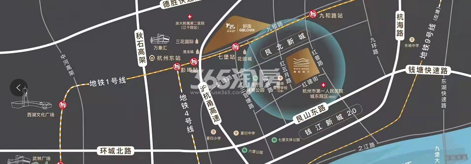 潮听明月公寓交通图