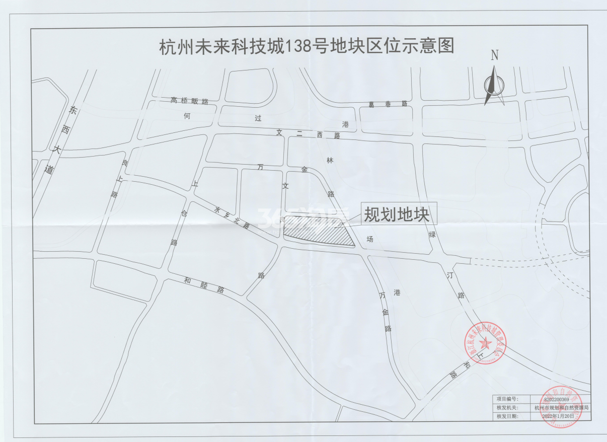 滨江未来科技城12号宅地区位图