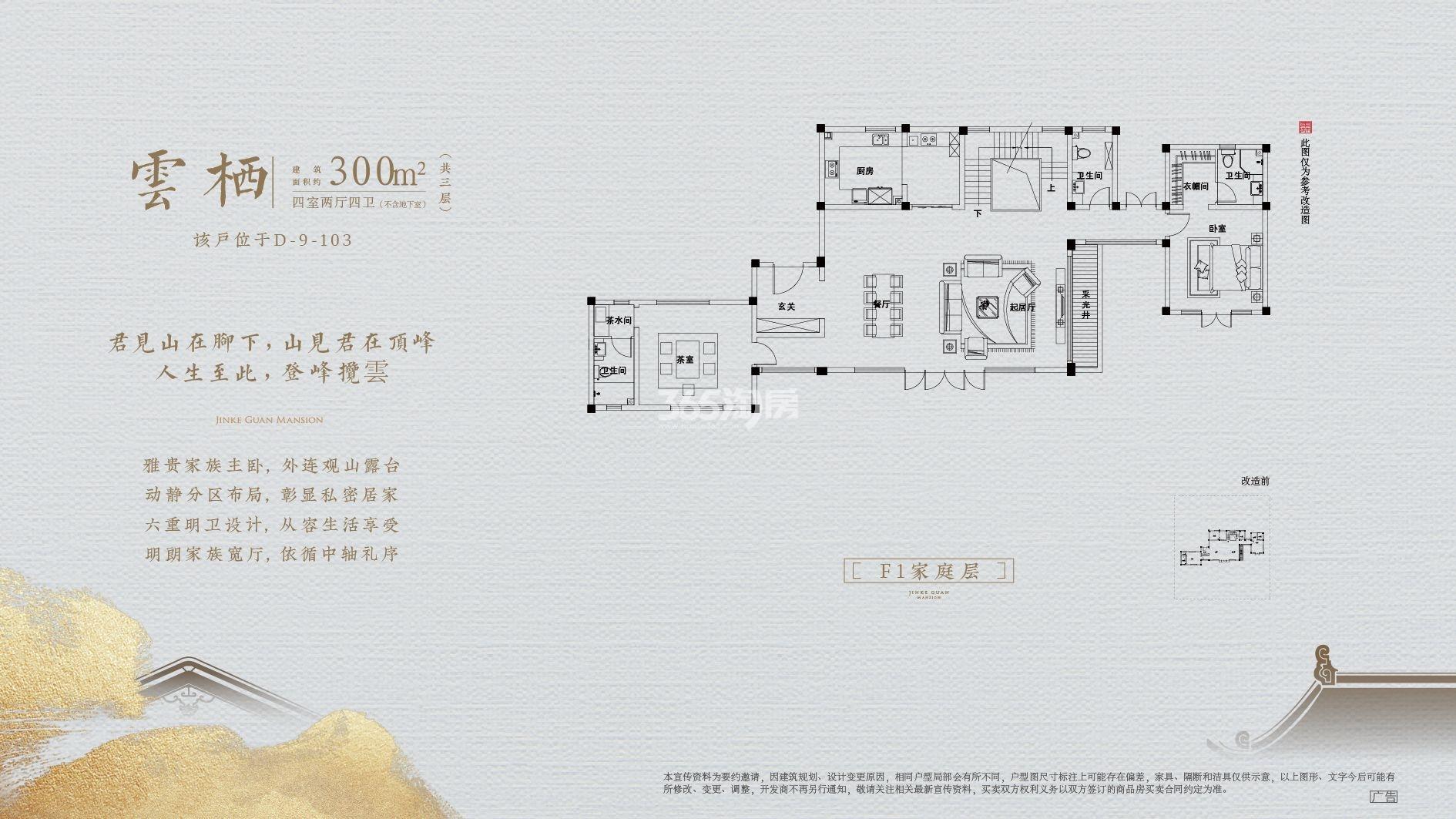 金科观天下户型建面约300平米F1户型图_南京金科观天下见山_南京365淘房