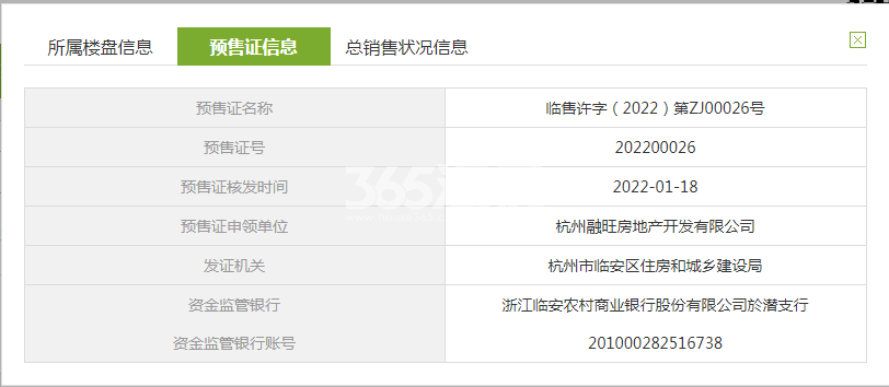 融悦天辰府1、11#预售证