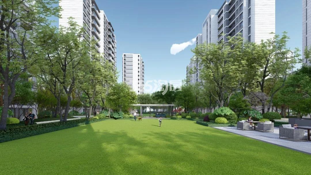 源著天樾府园区草地效果图
