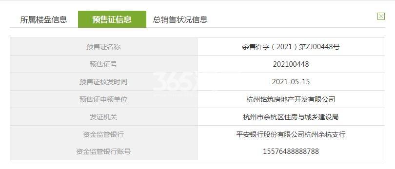 汀洲印月公寓2、4、5、12、14#预售证