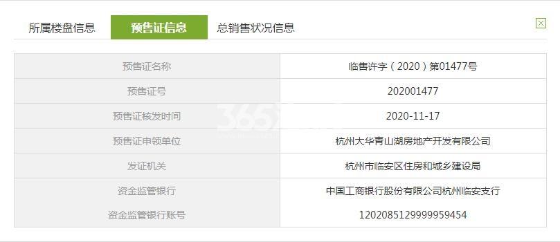 大华春山明月（四区）9#预售证信息