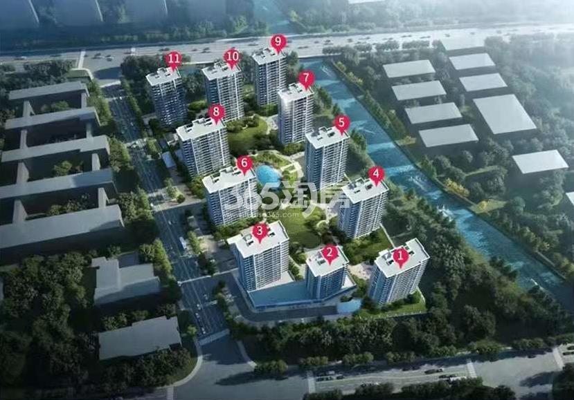 风荷叠翠府鸟瞰图