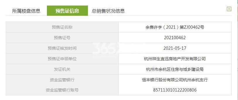 星合映公寓18、19、20#预售证