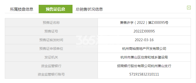 花栖云境里4、7#预售证