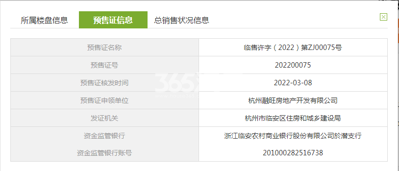 融悦天辰府3、10#预售证