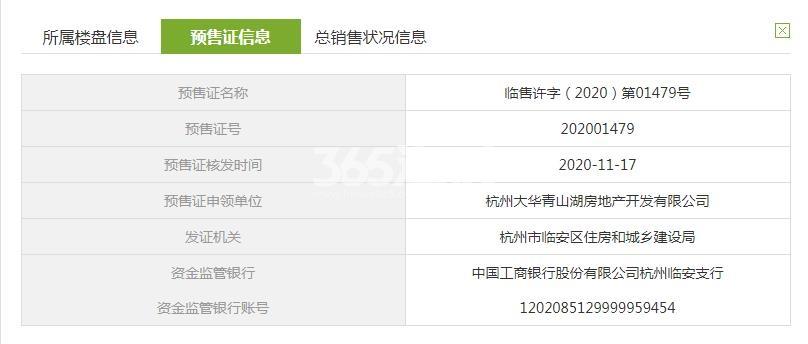 大华春山明月（四区）4#预售证信息
