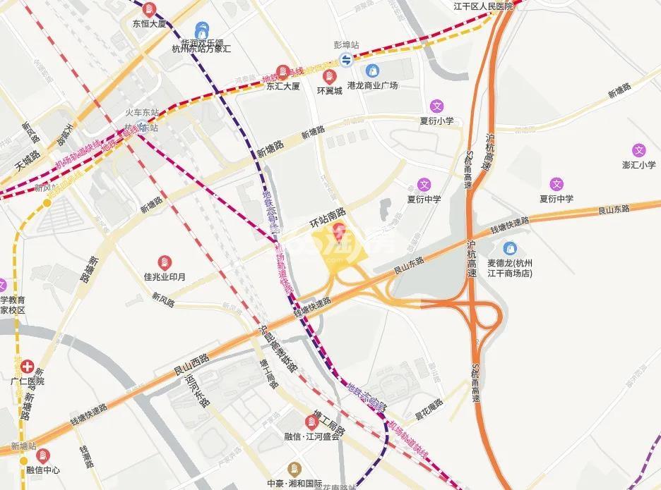 金隅彭埠项目区位图