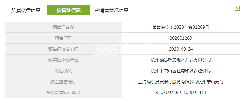 融创森与海17、18#预售证