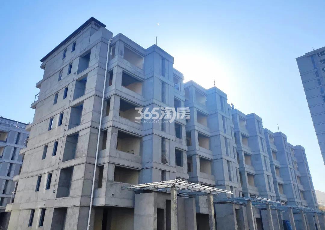 镜鉴未来府11月工程进度叠墅外立面
