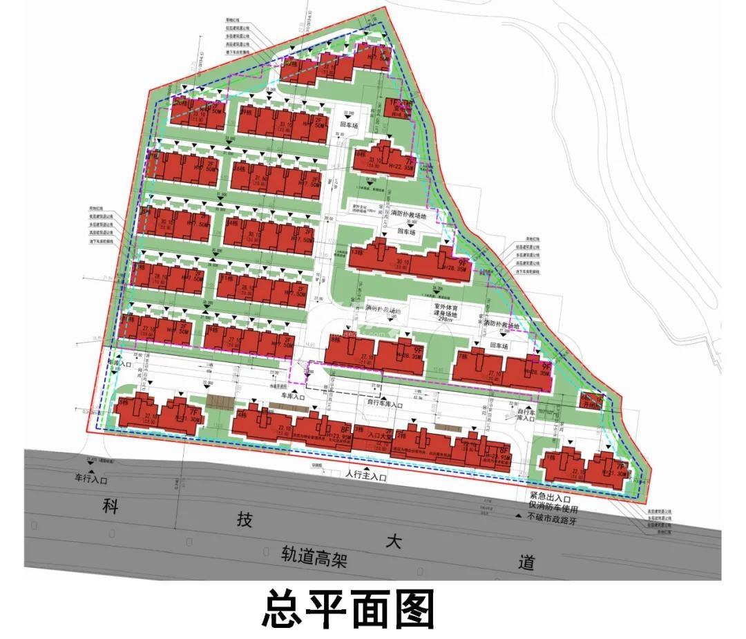香港兴业青山湖宅地平面鸟瞰图