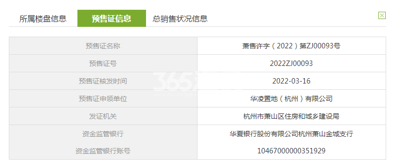 锦上悦华里1、5#预售证
